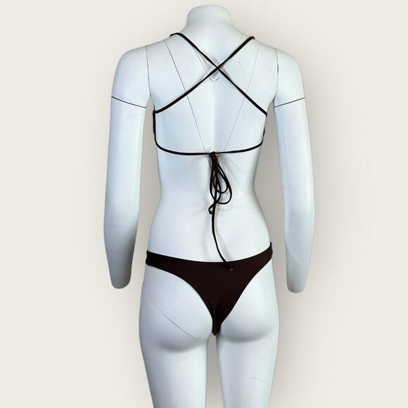 NWT | Forplay | 3-Piece Bikini Set | Brown | Medium - Picture 6 of 16